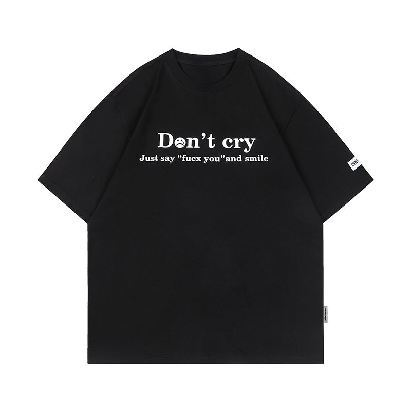 Streetwear T Shirts Letter Printed Oversize Sports Style Hip Hop Tee Summer Loose Short Sleeve Cotton O Neck