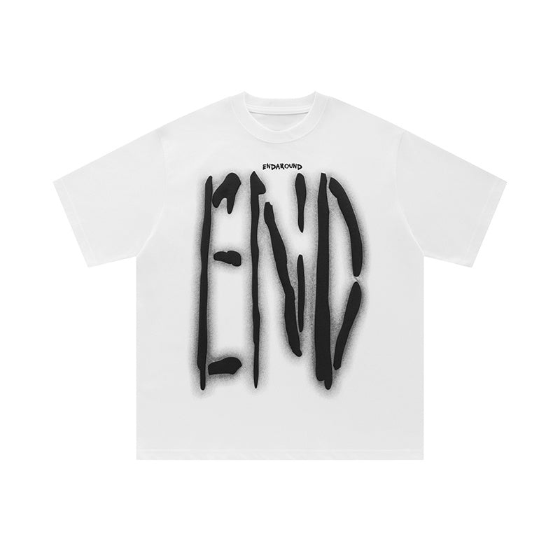 Big Letter Print Oversize Tees Fashion T Shirt Pure Cotton Top Short Sleeve Loose Summer Casual Streetwear