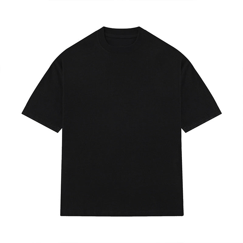 Streetwear Oversize T Shirts Simple Design Hip Hop Tee Loose Short Sleeve Casual O Neck Solid Color