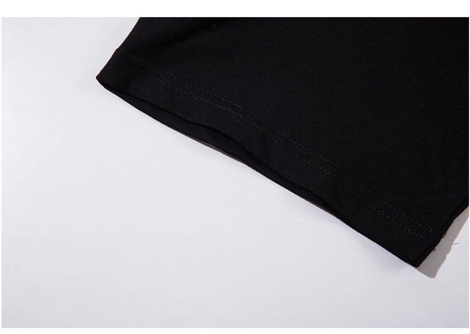 T Shirt Letter Graphic Embroidery Streetwear Loose Short Sleeve Simple Design Fashion Summer Hip Hop Top