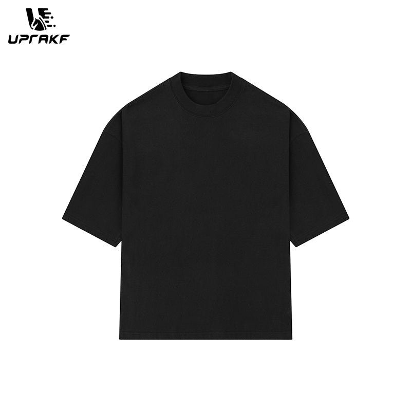 O Neck Streetwear Oversize T Shirts Simple Design Hip Hop Tee Loose Short Sleeve Casual Solid Color