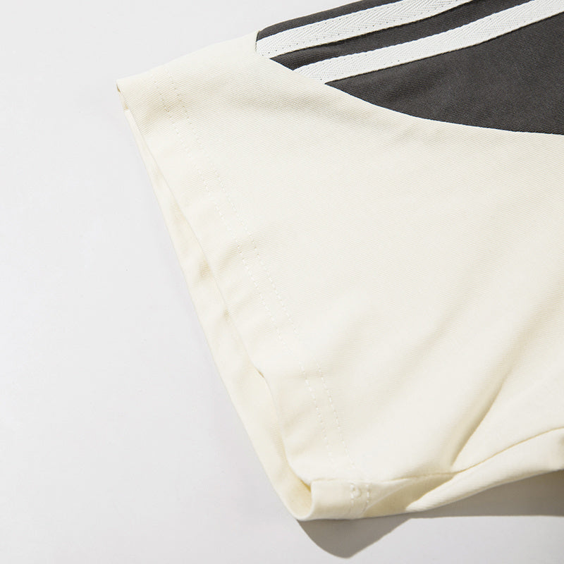 T Shirt Side Stripe Streetwear Letter Print Loose Fashion Summer Hip Hop Casual Tees Sports Style Top Short Sleeve