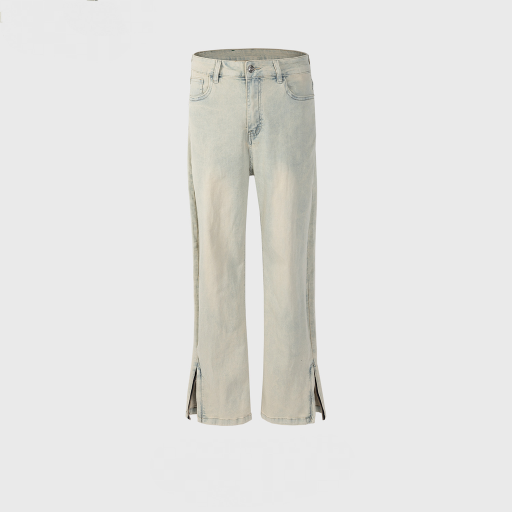 Women's Clothing Men's Urban Washed Dressed Trousers Men's And Women's Same-style Zipper Skinny Jeans