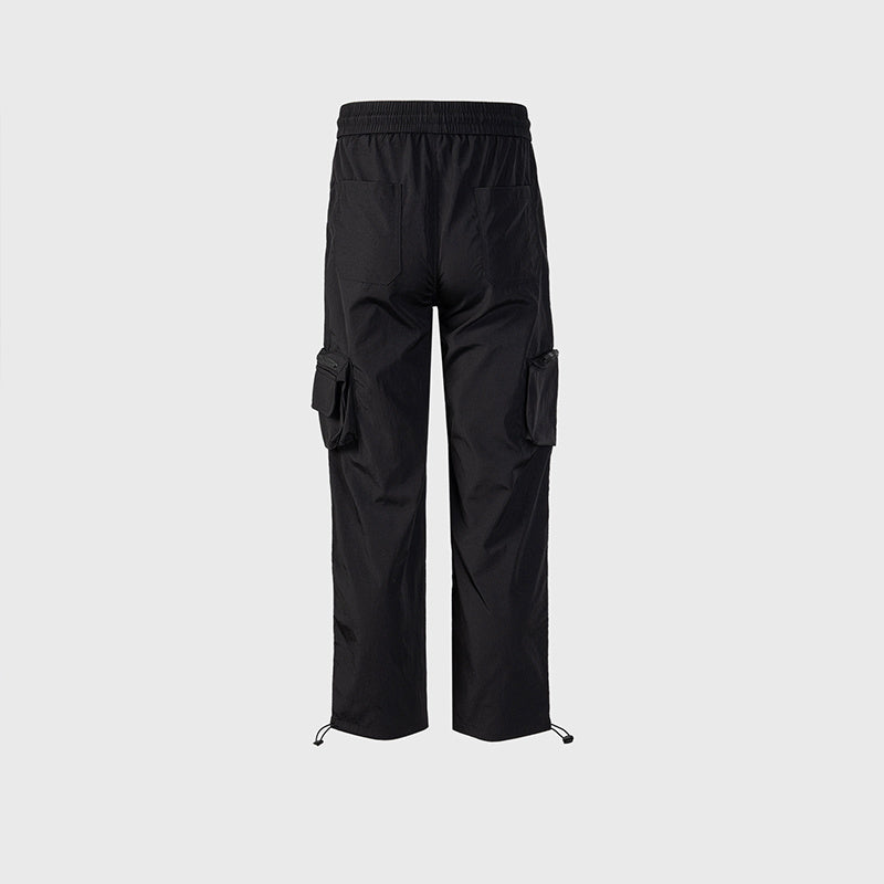 Men's And Women's Urban Functional Multi-Pocket Pants Men's And Women's Drawstring Pants Foot Slim-Fit Casual Crowd Pants