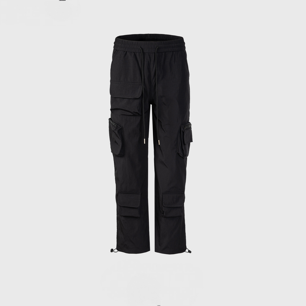 Men's And Women's Urban Functional Multi-Pocket Pants Men's And Women's Drawstring Pants Foot Slim-Fit Casual Crowd Pants