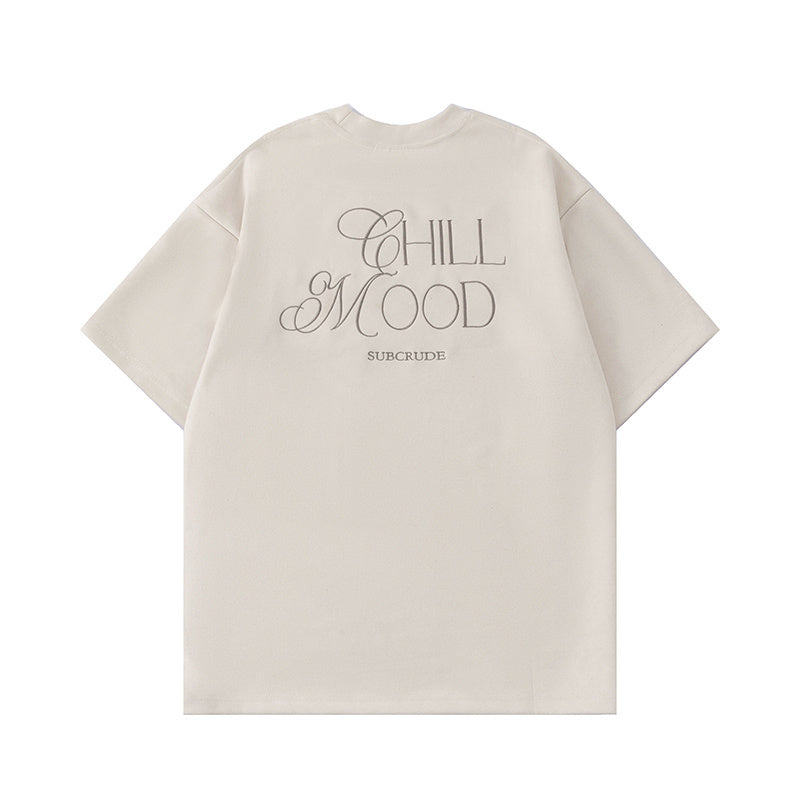 Streetwear T Shirt Letter Embroidery Loose Top Suede Short Sleeve Hip Hop Fashion Summer Casual Tees
