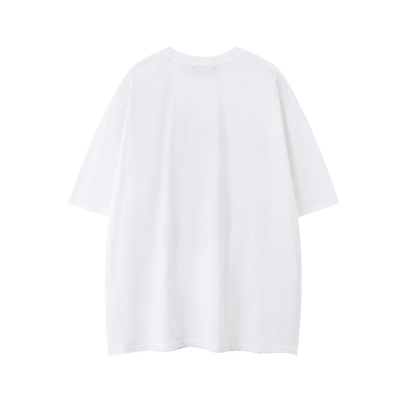 Funny Bear Pattern Streetwear T Shirts Fashion Tee O Neck Oversize Summer Cotton High Quality Short Sleeve Casual