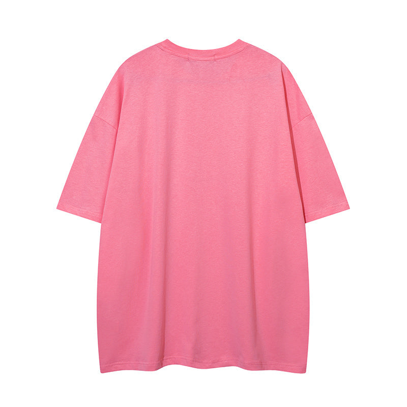 Streetwear T Shirt Special Letter Print Short Sleeve O Neck Summer Cotton Loose Casual Fashion Tee Simple