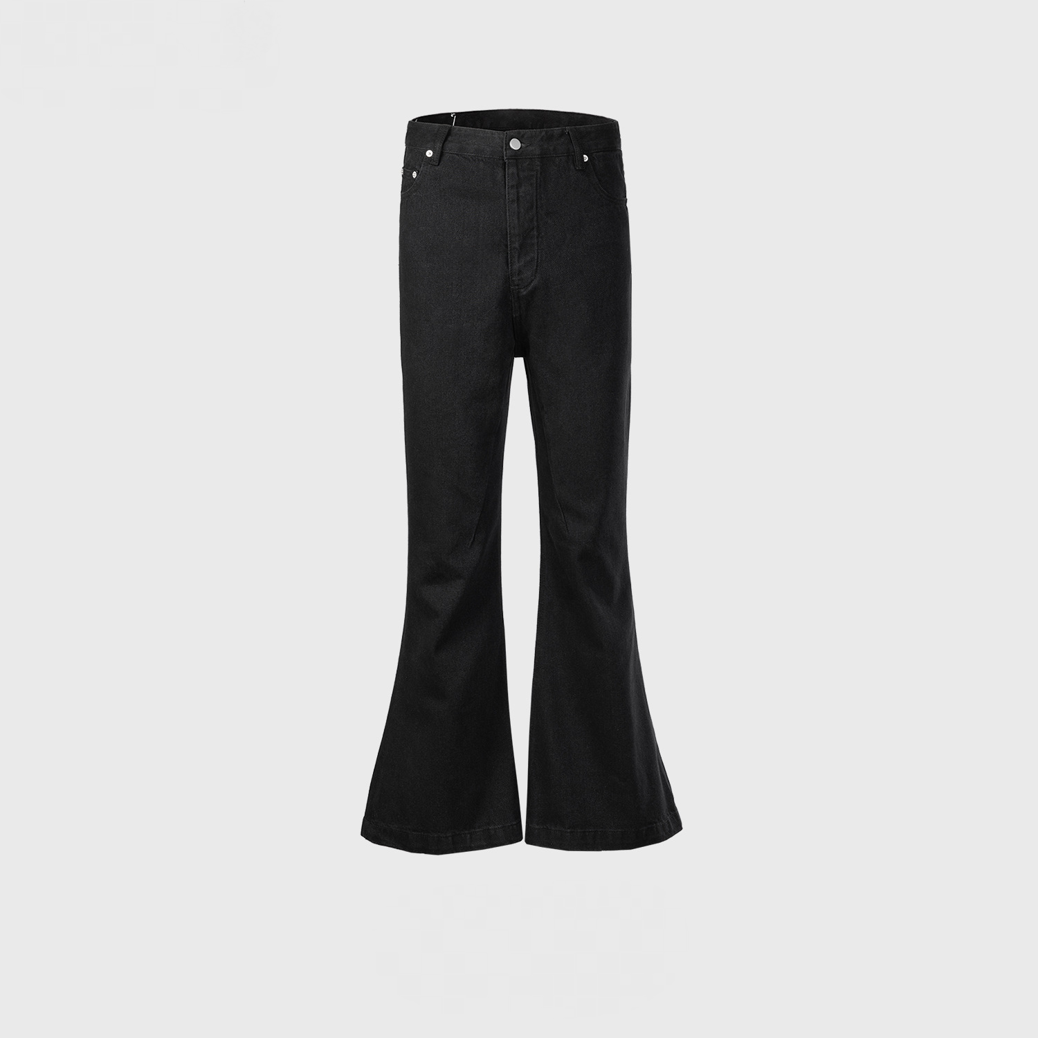 Men's Women's Spring And Summer Hip Hop Style Unisex Trousers Black Trendy Trailing Wide Leg Flared Jeans