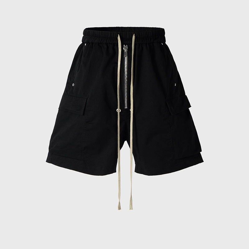 Men's Clothing Women's Spring And Summer High Street Casual Pants Men's And Women's Same Style Zipper Dark Style Men's Tooling Shorts