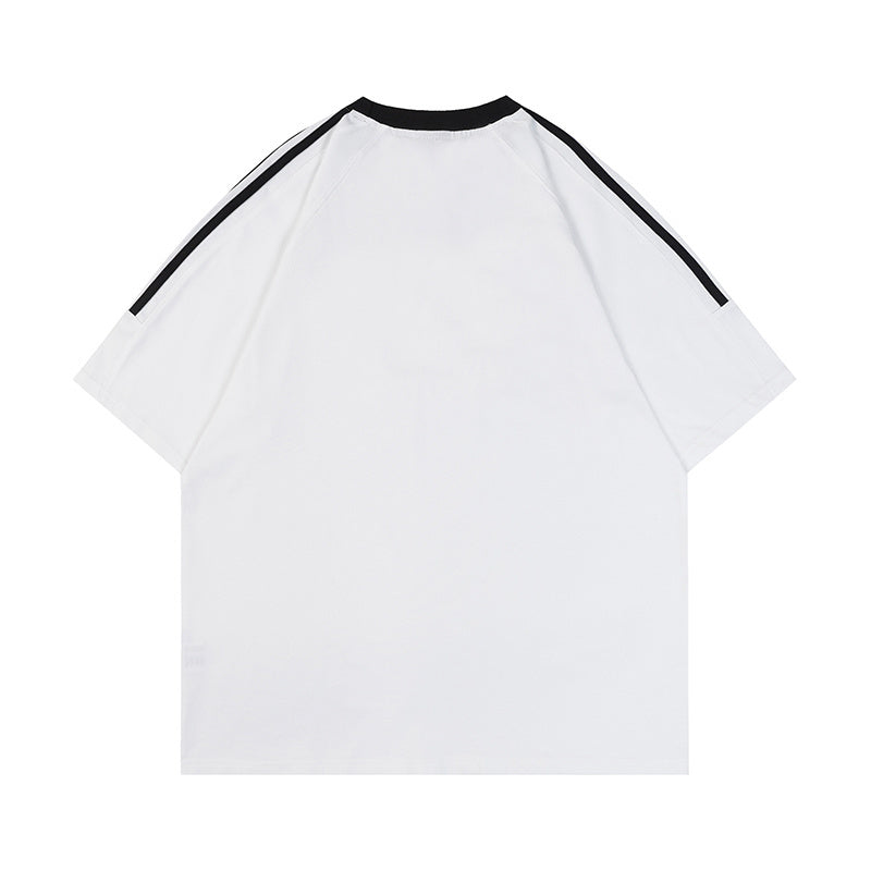 Streetwear Letter Printed Oversize T Shirts Hip Hop Tee Summer Loose Short Sleeve Casual Cotton O Neck