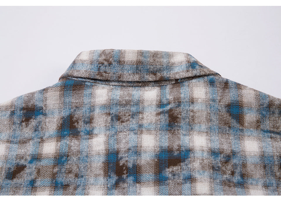 Plaid Shirts Short Sleeve Oversize Button Up Tops Korean Style Casual Summer Outwear Comfortable