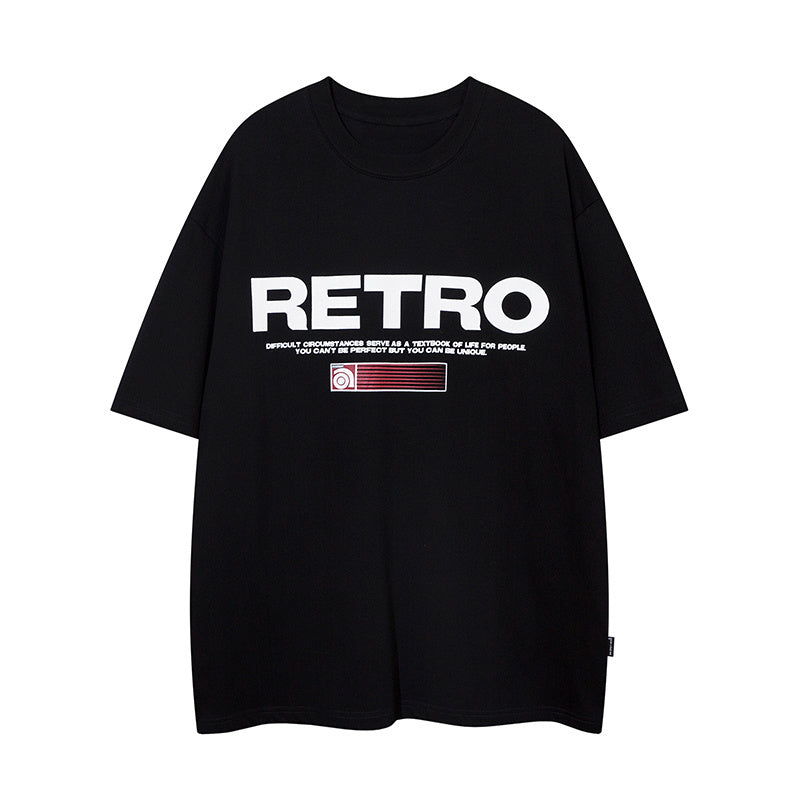 T Shirt Letter Print Streetwear Loose Short Sleeve Simple Design Fashion Summer Hip Hop Top Trendy