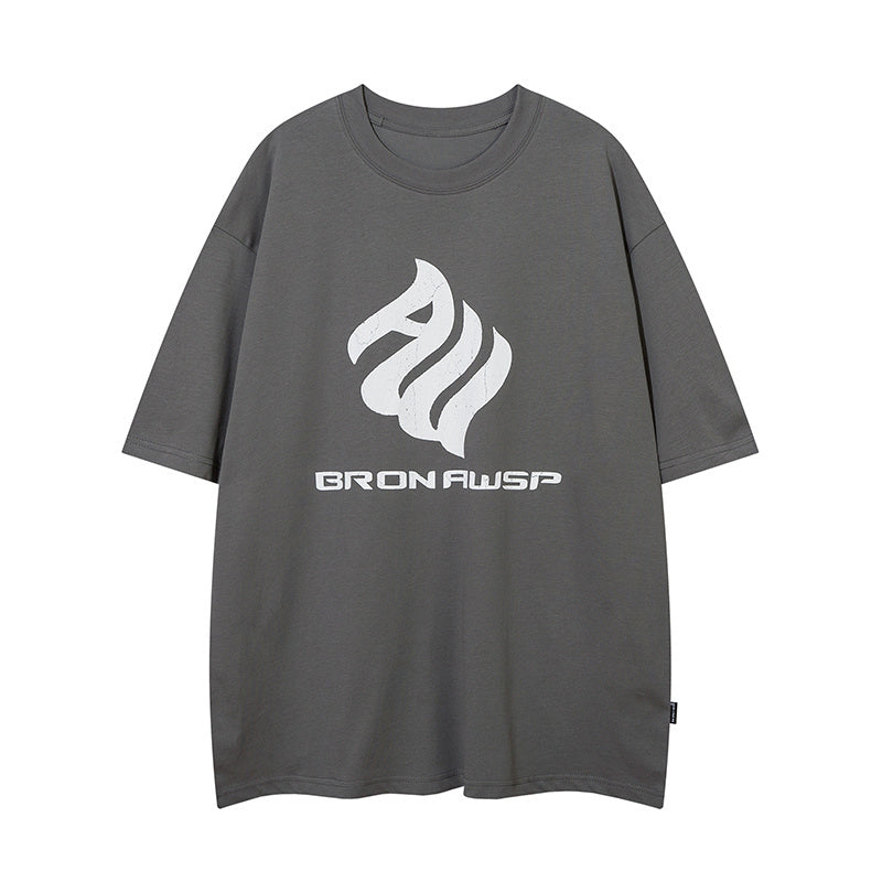 T Shirt Letter Print Streetwear Loose Short Sleeve Simple Design Fashion Summer Hip Hop Top