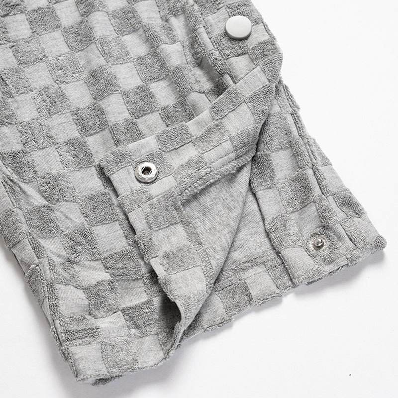 Men's Women's Spring And Summer Hip-Hop Checkerboard Pants Neutral Breasted Towel Fabric Casual Trendy Pants