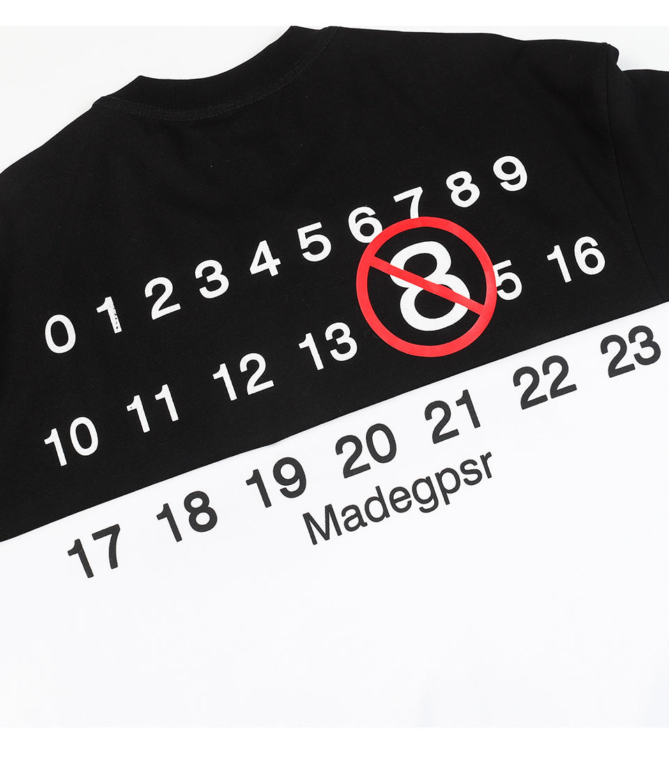 Streetwear T Shirts Number Print Casual Oversize Sports Style Loose Short Sleeve Cotton O Neck Hip Hop Tee Summer