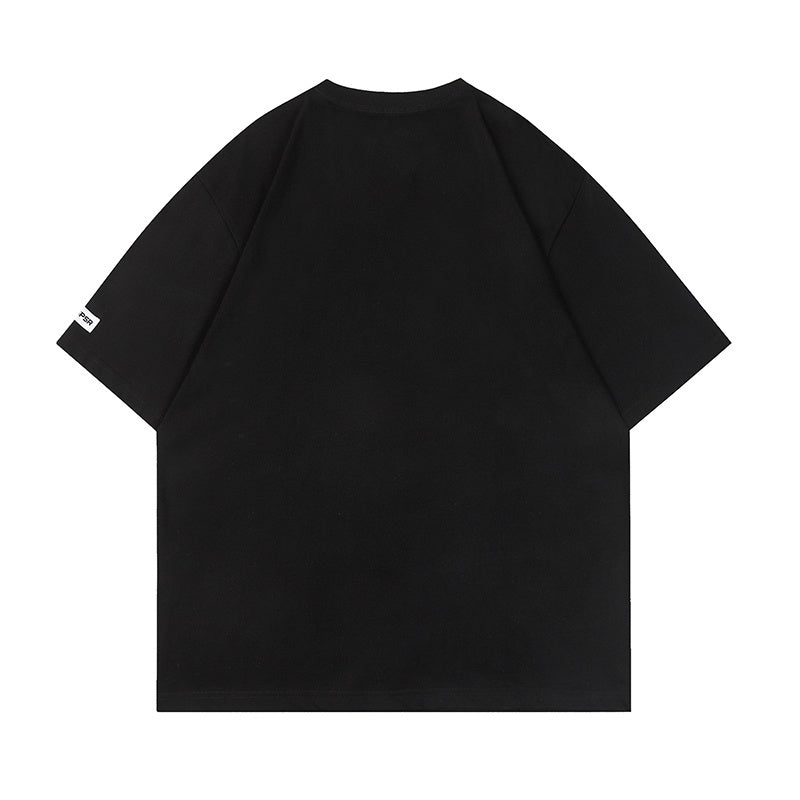 Heart and Lip Print Oversize Tees Fashion T Shirt Pure Cotton Top Short Sleeve Loose Summer Casual Streetwear