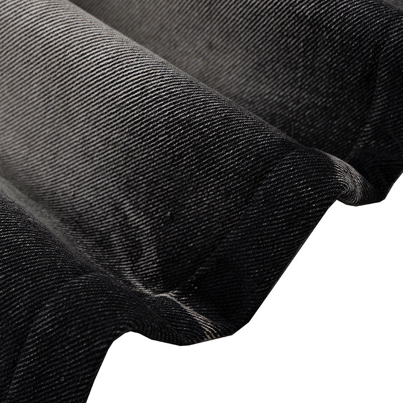 Men's Women's Wash-up Laser Textured Pants Men's And Women's High Street Style Straight Jeans Trendy