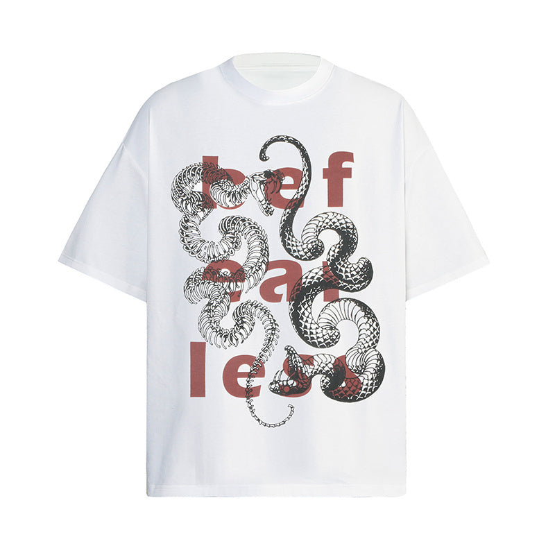 Streetwear T Shirts Trendy O Neck Tee Full Letter Print Loose Cotton Short Sleeve Casual Summer High Quality