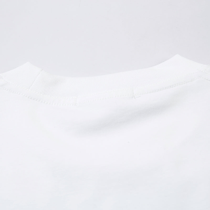 T Shirt Streetwear Loose Fashion Summer Hip Hop Top Short Sleeve Vintage Simple Design Black White