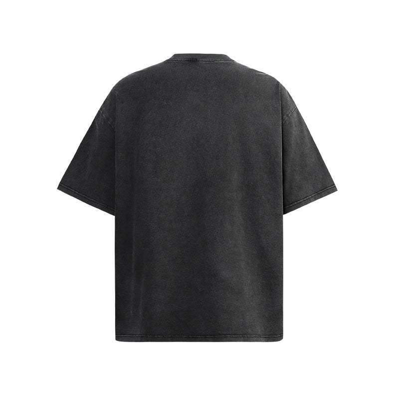 Streetwear T Shirts Trendy Crew Neck Tee Letter Print Loose Cotton Short Sleeve High Quality Casual Summer Washed