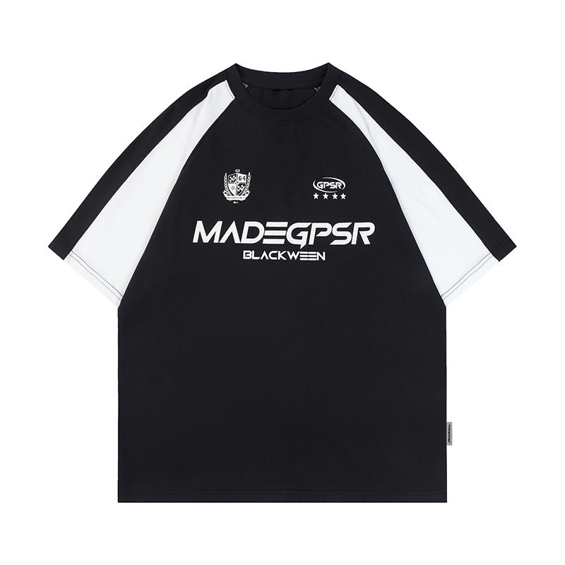 Streetwear T Shirts Letter Print Casual Oversize Loose Short Sleeve Cotton Round Neck Hip Hop Tee Summer Korean Style