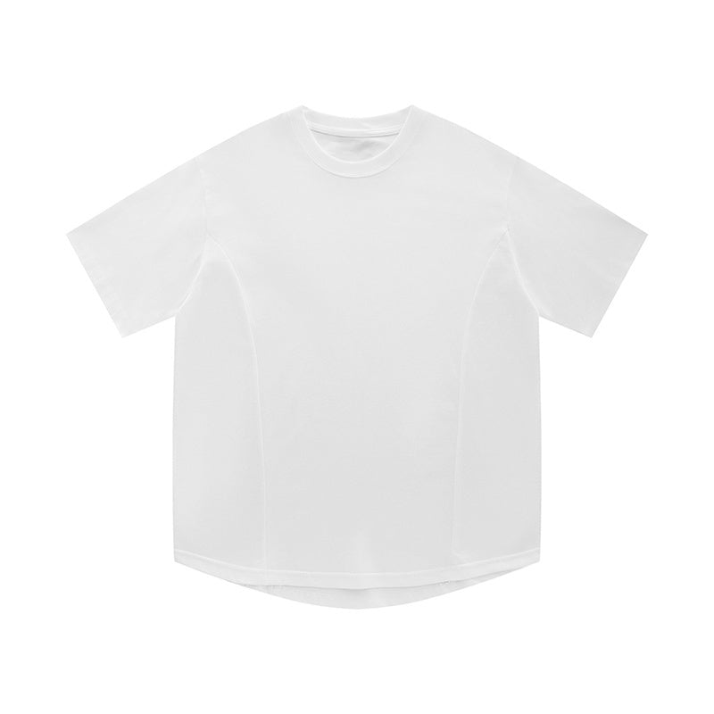 Streetwear Pure Color T Shirts Short Sleeve Black White Casual Summer O Neck Loose Fashion Tee Trendy