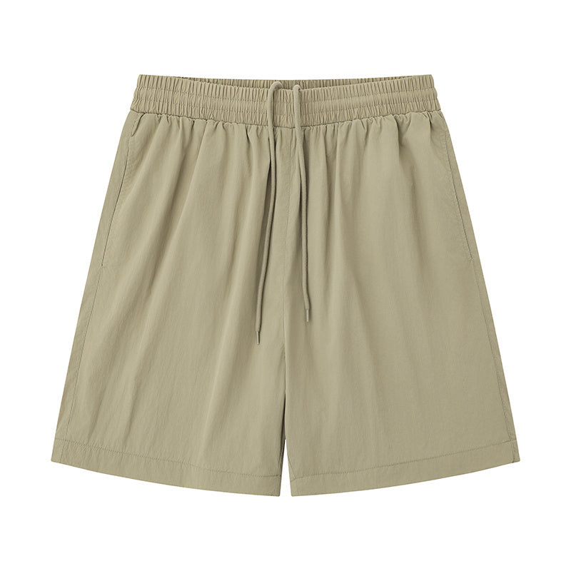 Streetwear Drawstring Boardshorts Breathable Beach Shorts Fitness Sports Style Pants Back Pocket Pure Color