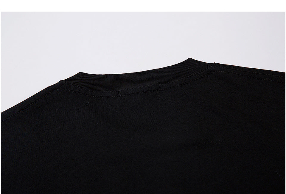 T Shirt Letter Graphic Embroidery Streetwear Loose Short Sleeve Simple Design Fashion Summer Hip Hop Top