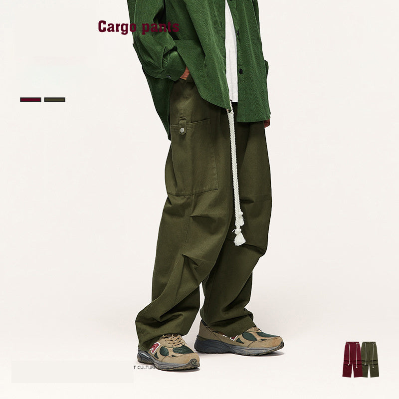 Tether Tooling Wide Leg Pants Autumn And Winter New Fashion Brand Personalized Loose Casual Trousers For Men And Women