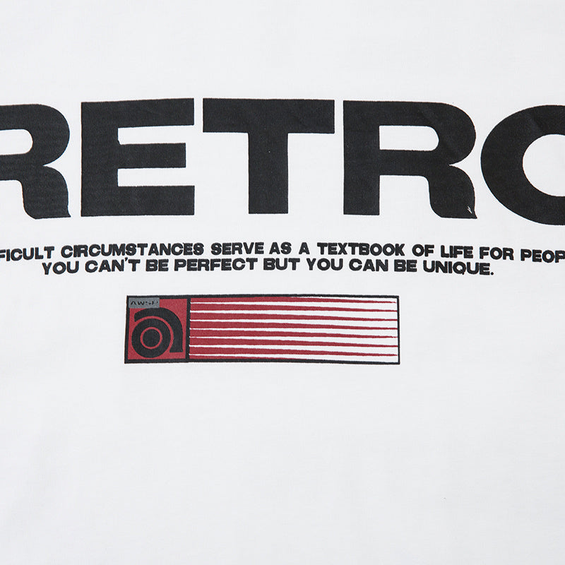 T Shirt Letter Print Streetwear Loose Short Sleeve Simple Design Fashion Summer Hip Hop Top Trendy