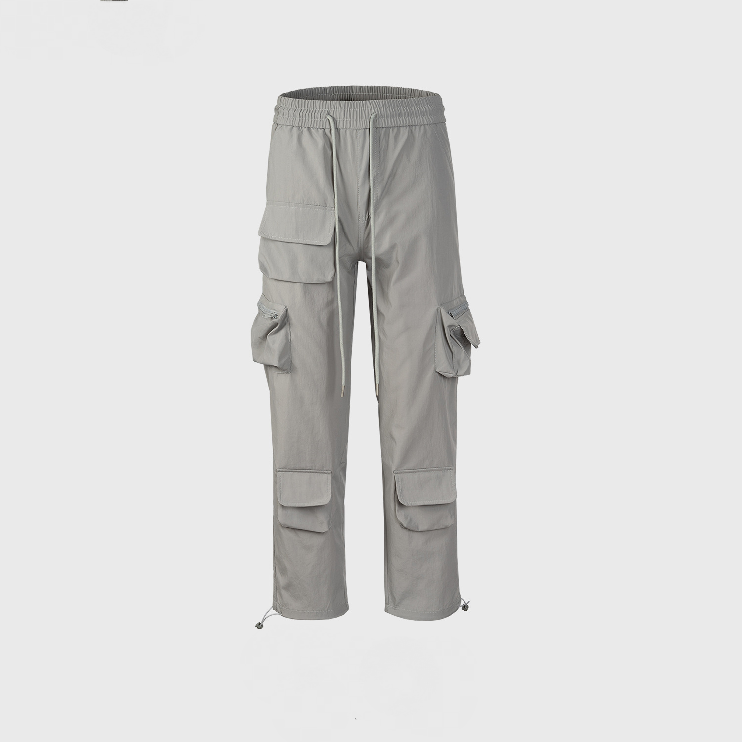 Men's And Women's Urban Functional Multi-Pocket Pants Men's And Women's Drawstring Pants Foot Slim-Fit Casual Crowd Pants