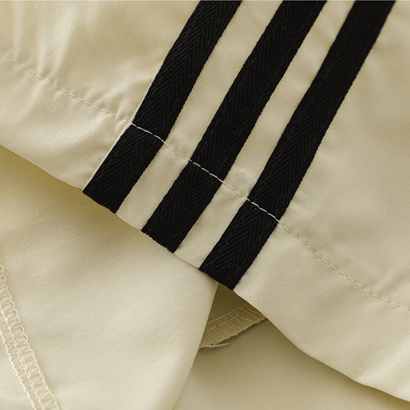 Streetwear Side Striped Boardshorts Breathable Beach Shorts Fitness Sports Style Pants Pure Color