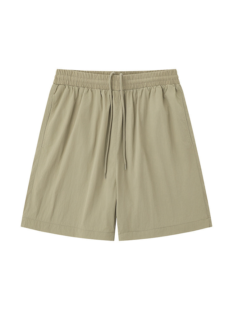 Streetwear Drawstring Boardshorts Breathable Beach Shorts Fitness Sports Style Pants Back Pocket Pure Color