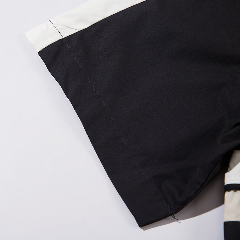 Letter Print Polo Streetwear Short Sleeve Summer Casual Fashion Zipper Simple Sports Style Loose