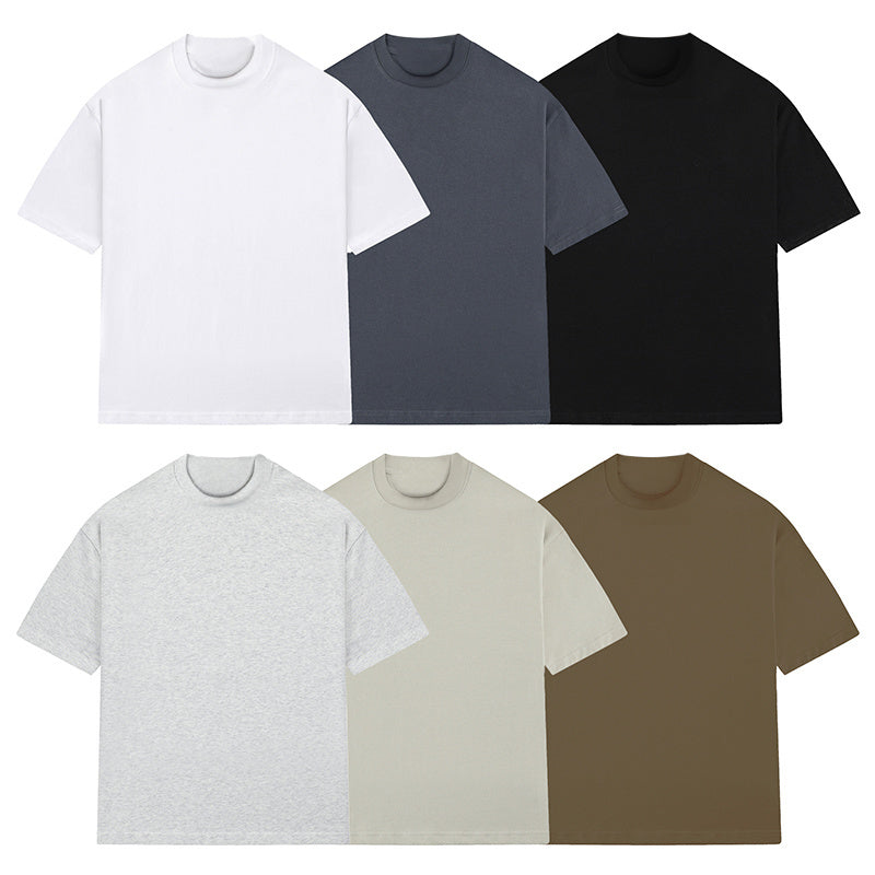 Streetwear Oversize T Shirts Simple Design Hip Hop Tee Loose Short Sleeve Casual O Neck Solid Color
