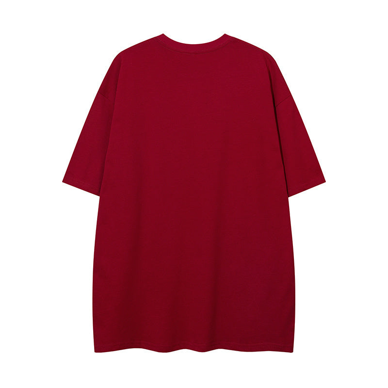 Special Letter Print T Shirts Fashion Streetwear Tee Casual Oversize Crew Neck Summer Cotton High Quality Short Sleeve