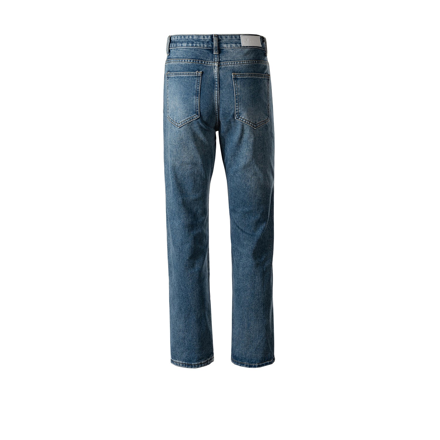 Men's Wear Women's Autumn And Winter Urban Side Wide Leg Full Opening Zipper Washing Water Distressed Trousers Straight Leg Jeans Trendy
