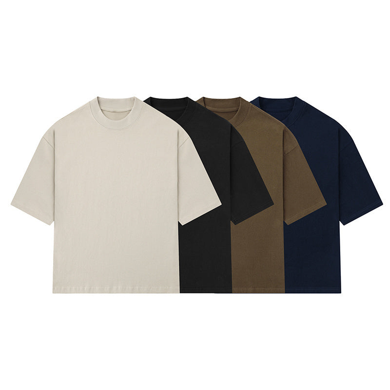 O Neck Streetwear Oversize T Shirts Simple Design Hip Hop Tee Loose Short Sleeve Casual Solid Color