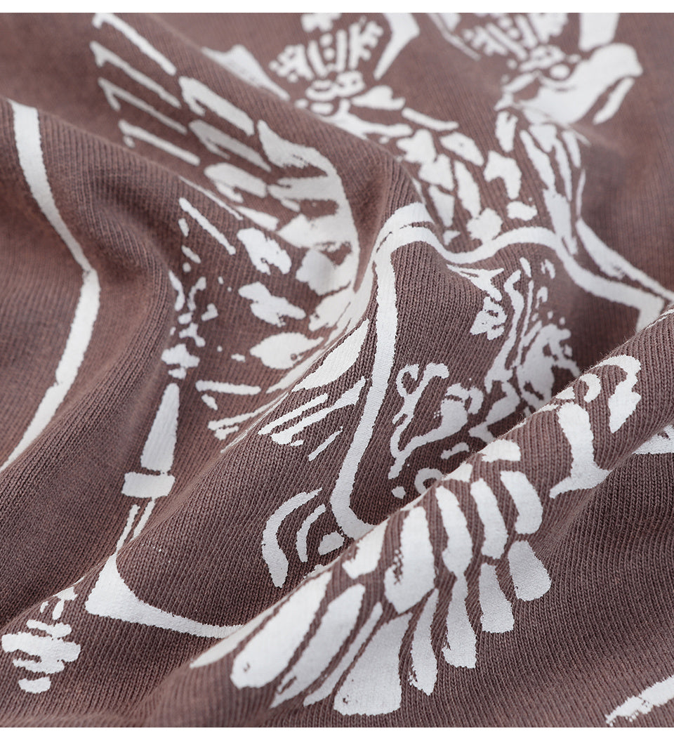 Vintage Print Streetwear T Shirts Oversize Loose Short Sleeve Harajuku Cotton Round Neck Tee Summer