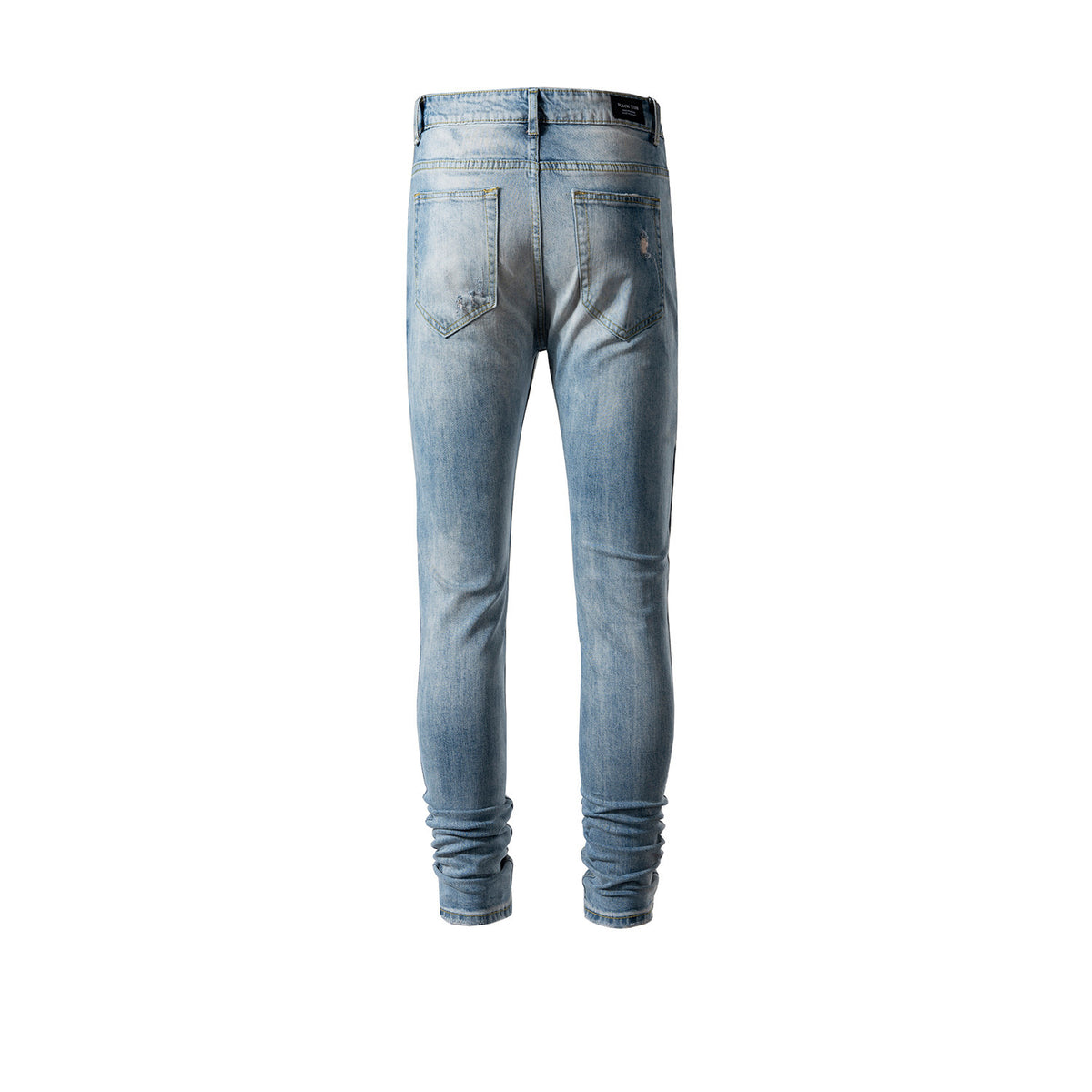 Men's Women's Spring And Summer Urban Washing Water Old Tear-ripped Trousers Men's And Women's Same Slim-fit Jeans Trendy
