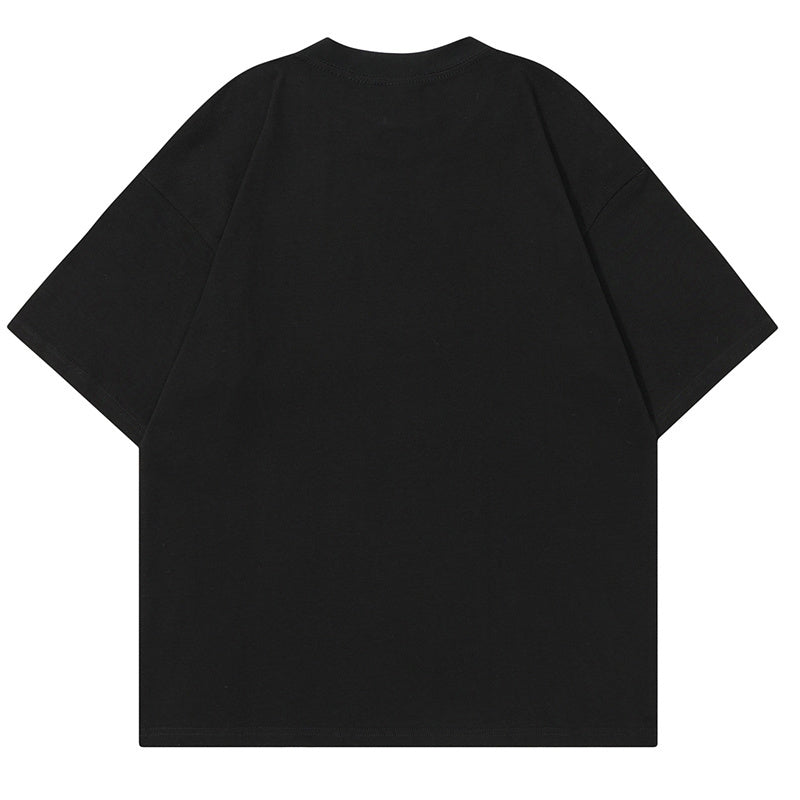 Hamburger Cola Print T Shirt Short Sleeve Streetwear Pure Cotton Loose Summer Oversize Tees Fashion Casual Top