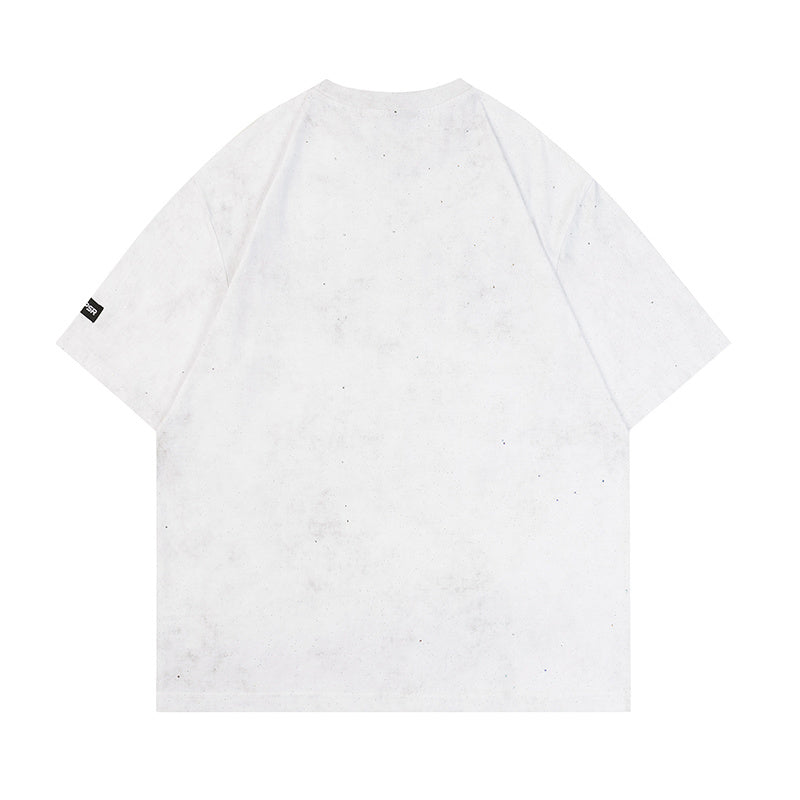 Streetwear T Shirts Letter Print Casual Oversize Loose Short Sleeve Cotton Round Neck Tee Summer Harajuku