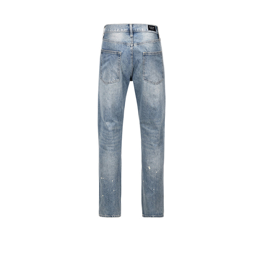 Men's Wear Women's Autumn And Winter City Street Trendy Trousers Men's And Women's Heavy Industry Electric Embroidered Burned Flower Ripped Jeans