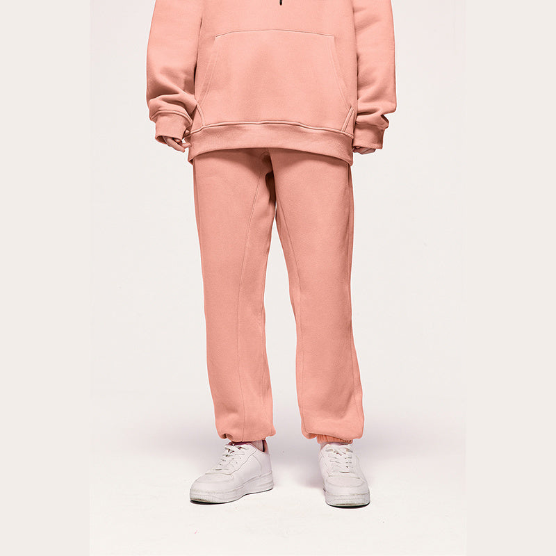 Autumn And Winter Tide Brand Plus Velvet Padded Hooded Solid Color Sweater Set For Cross-border