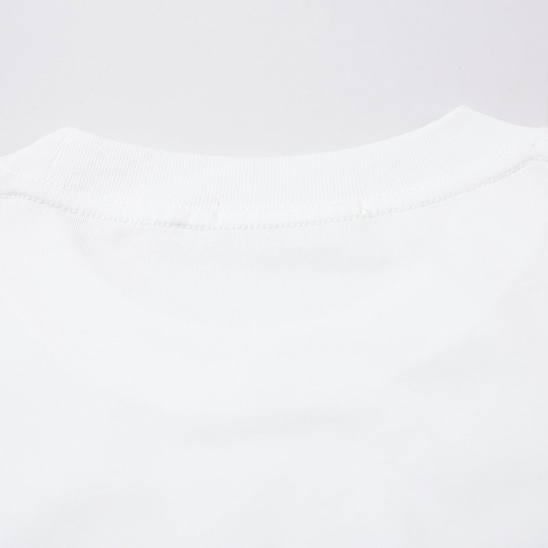 T Shirt Letter Print Streetwear Loose Fashion Summer Hip Hop Top Short Sleeve Simple Design Sports Style