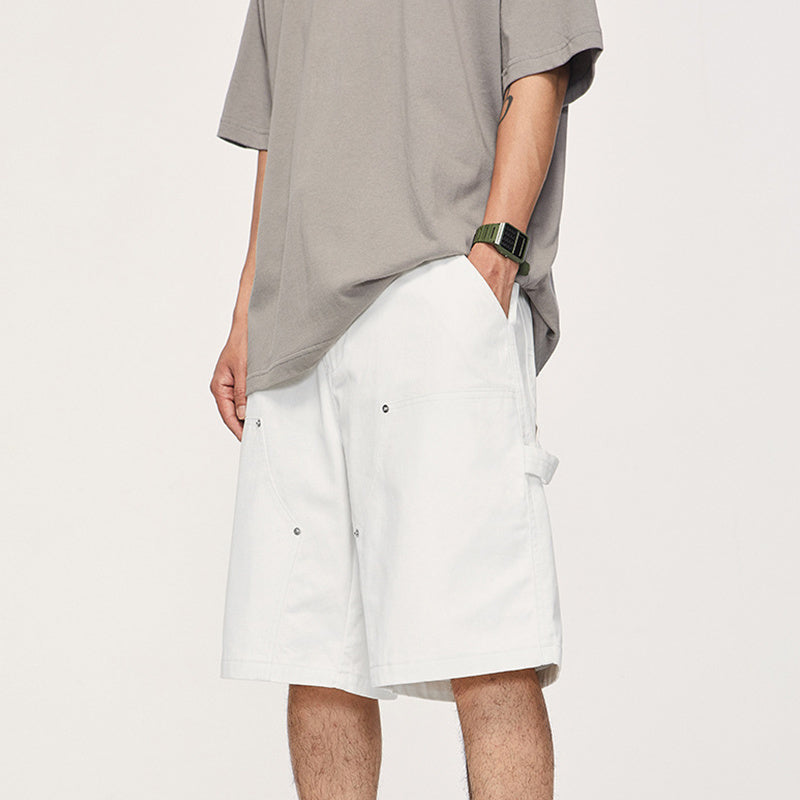 Workwear Loose Multi-Pocket Shorts Spring And Summer New Fashion Brand Loose Solid Color Casual Pants