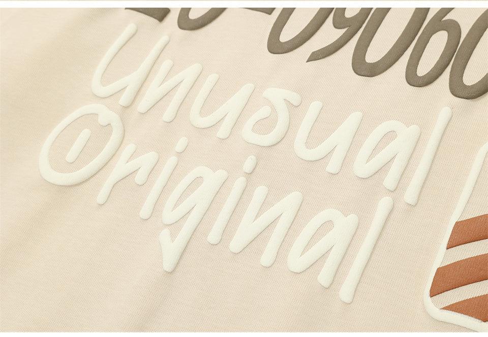 Number T Shirt Loose Summer Streetwear Short Sleeve Pure Cotton Oversize Tees Fashion Casual Top