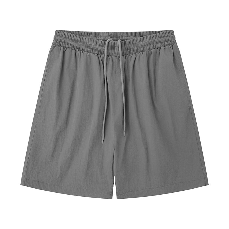 Streetwear Drawstring Boardshorts Breathable Beach Shorts Fitness Sports Style Pants Back Pocket Pure Color