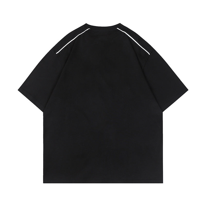 Streetwear T Shirts Letter Print Casual Oversize Loose Short Sleeve Cotton Round Neck Tee Summer Korean Style